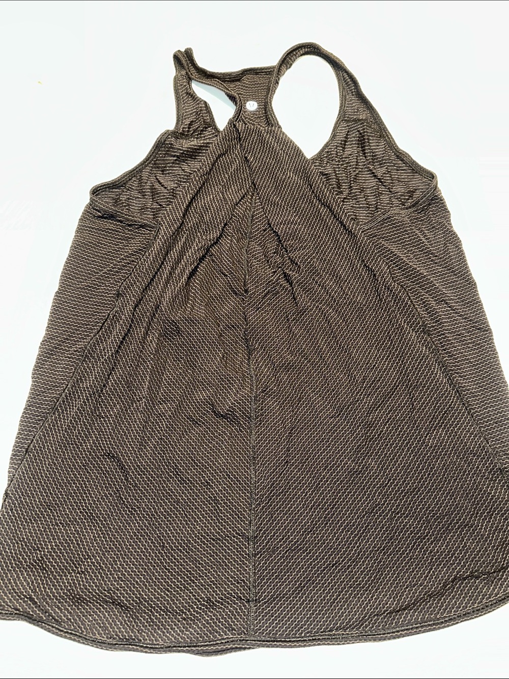 NWOT lululemon athletica black and gold Textured Racerback Tank size 8 - Picture 3 of 6
